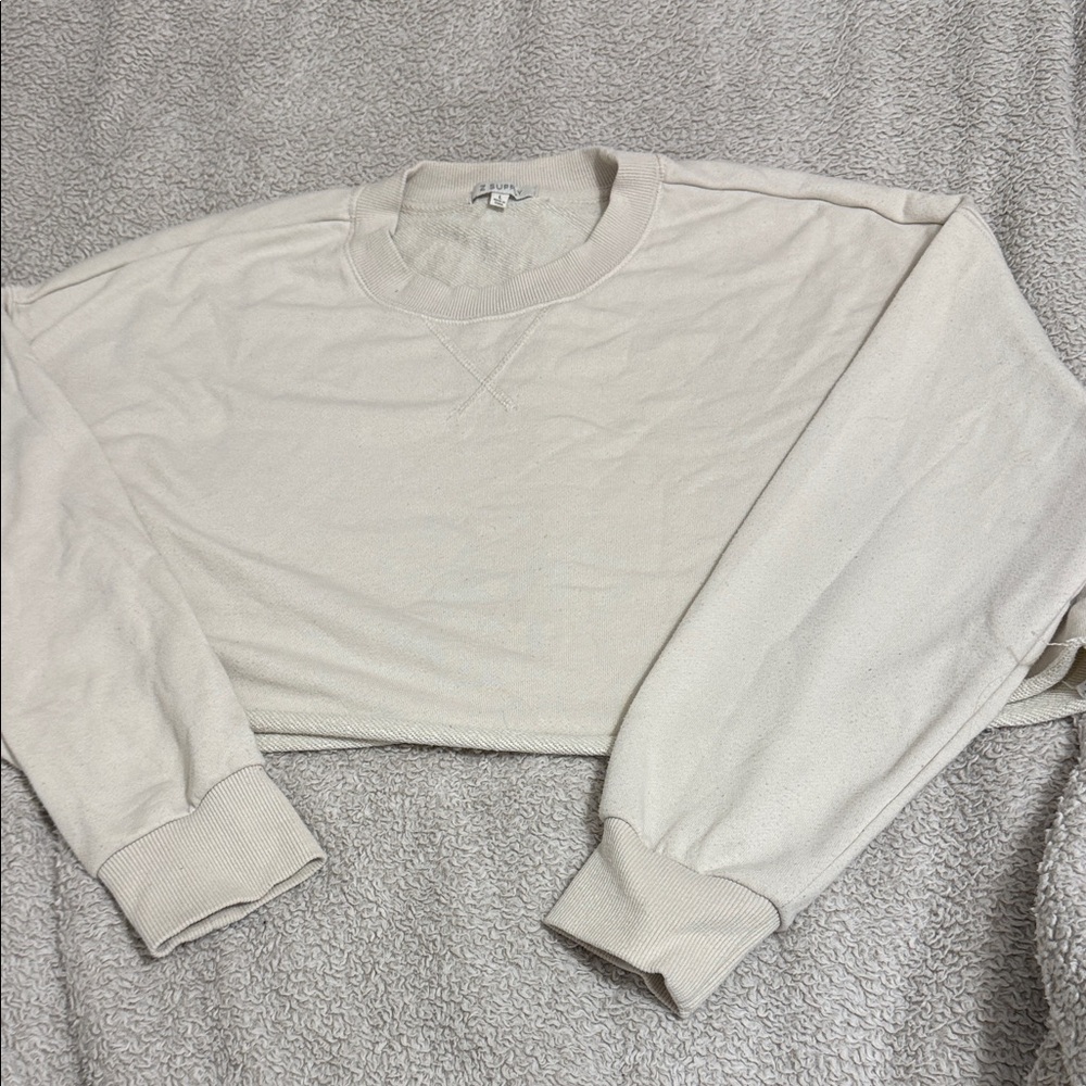 Z Supply Cream Crop Top
